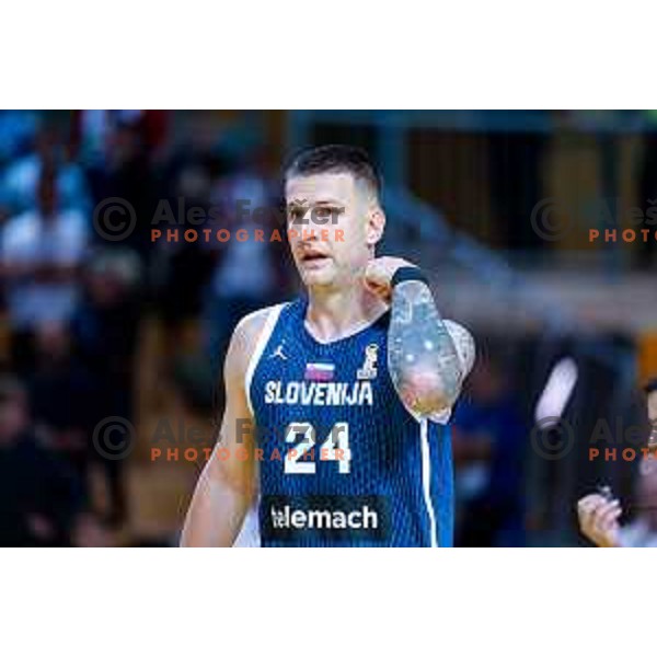 Alen Omic of Slovenia in action during FIBA Basketball World Cup 2027 European Qualifiers between Slovenia and Estonia in Bonifika Hall, Koper, Slovenia on November 28, 2025
