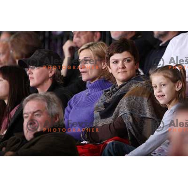 Derepasko, Freser, Iatsenko at handball match Krim Mercator (SLO)- Metz Handball (FRA) in round2 of EHF Women\'s Championsleague, played in Ljubljana, Slovenia 9.11.2008. Metz Handball won 31:26 