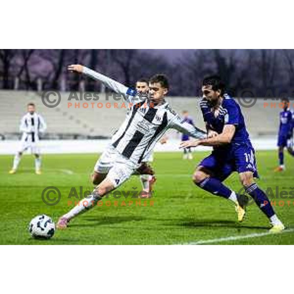 Ali Reghba in action during Prva liga Telemach 2025/26 football match between NK Mura and NK Maribor in Fazanerija, Murska Sobota, Slovenia on November 29, 2025. Photo: Jure Banfi