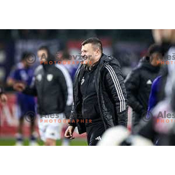 Feda Dudic, head coach of NK Maribor celebrates victory after winning Prva liga Telemach 2025/26 football match between NK Mura and NK Maribor in Fazanerija, Murska Sobota, Slovenia on November 29, 2025. Photo: Jure Banfi