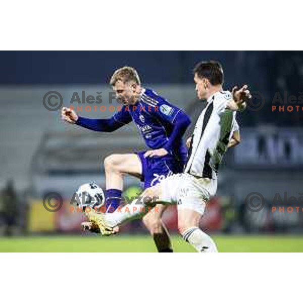 David Pejicic in action during Prva liga Telemach 2025/26 football match between NK Mura and NK Maribor in Fazanerija, Murska Sobota, Slovenia on November 29, 2025. Photo: Jure Banfi