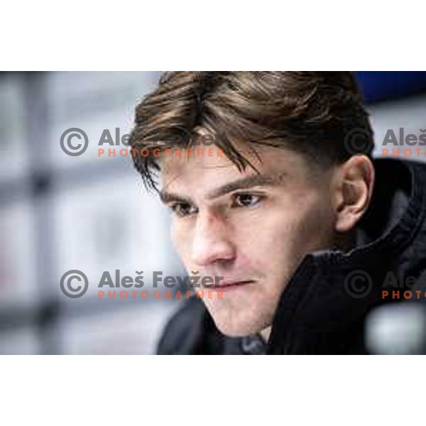 Mark Spanring at the press conference after Prva liga Telemach 2025/26 football match between NK Mura and NK Maribor in Fazanerija, Murska Sobota, Slovenia on November 29, 2025. Photo: Jure Banfi