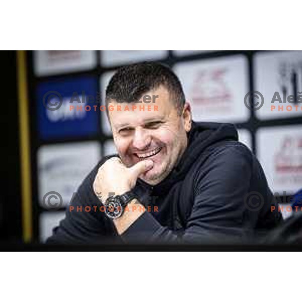 Feda Dudic, head coach of NK Maribor at the press conference after Prva liga Telemach 2025/26 football match between NK Mura and NK Maribor in Fazanerija, Murska Sobota, Slovenia on November 29, 2025. Photo: Jure Banfi