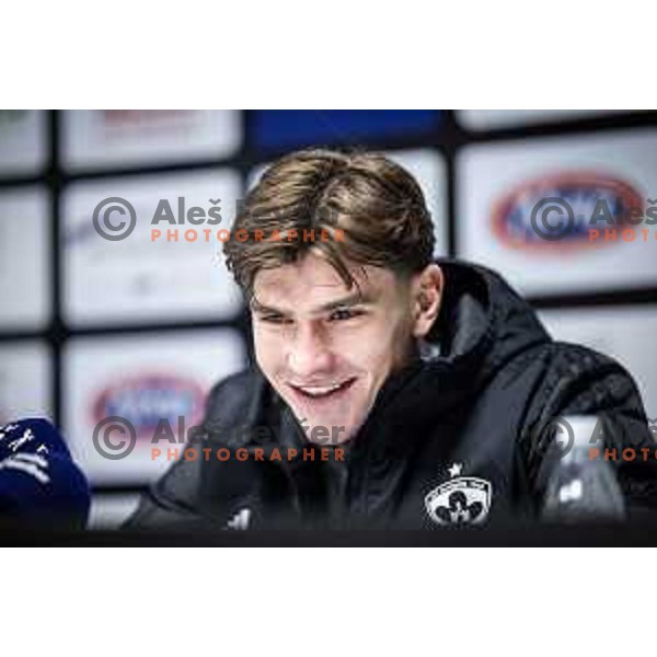 Mark Spanring at the press conference after Prva liga Telemach 2025/26 football match between NK Mura and NK Maribor in Fazanerija, Murska Sobota, Slovenia on November 29, 2025. Photo: Jure Banfi