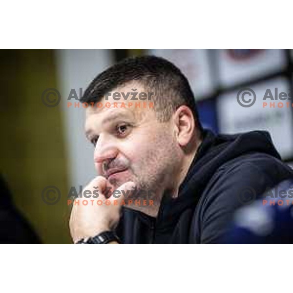 Feda Dudic, head coach of NK Maribor at the press conference after Prva liga Telemach 2025/26 football match between NK Mura and NK Maribor in Fazanerija, Murska Sobota, Slovenia on November 29, 2025. Photo: Jure Banfi