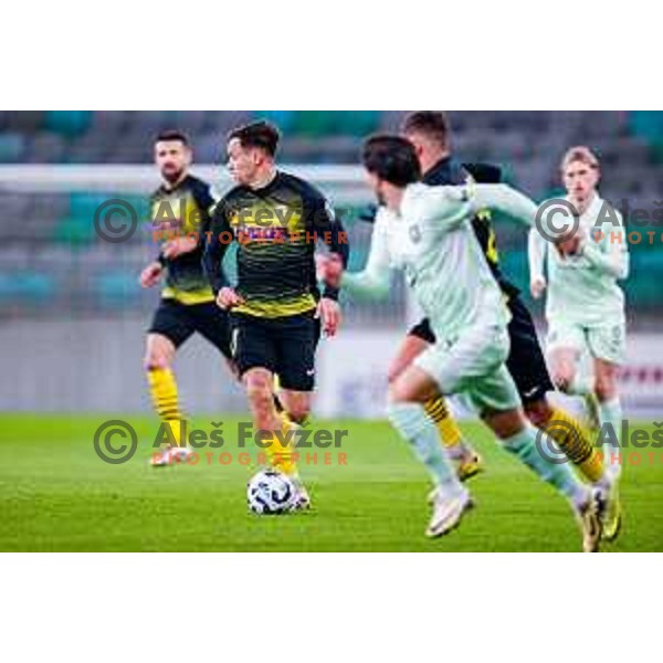 in action during Prva liga Telemach 2025/2026 football match between Olimpija and Kalcer Radomlje in SRC Stozice, Ljubljana, Slovenia on Novermber 29, 2025