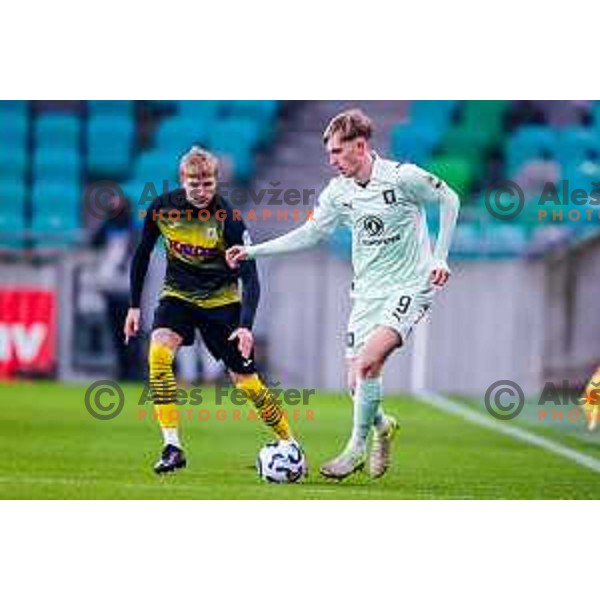 in action during Prva liga Telemach 2025/2026 football match between Olimpija and Kalcer Radomlje in SRC Stozice, Ljubljana, Slovenia on Novermber 29, 2025