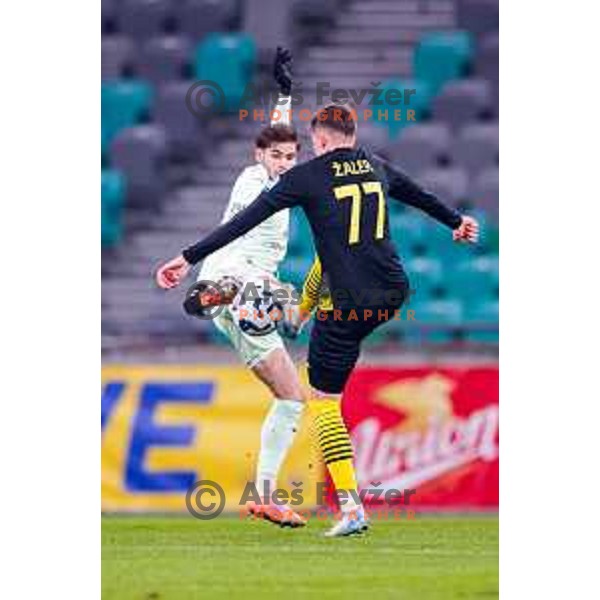 in action during Prva liga Telemach 2025/2026 football match between Olimpija and Kalcer Radomlje in SRC Stozice, Ljubljana, Slovenia on Novermber 29, 2025