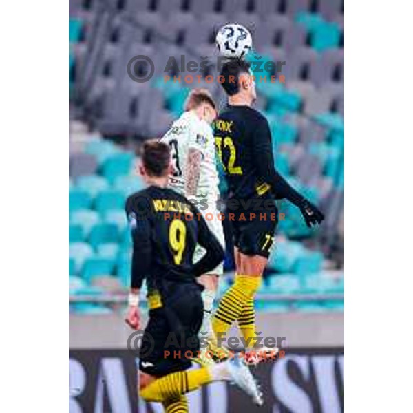 in action during Prva liga Telemach 2025/2026 football match between Olimpija and Kalcer Radomlje in SRC Stozice, Ljubljana, Slovenia on Novermber 29, 2025