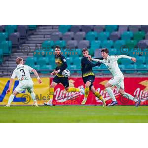 in action during Prva liga Telemach 2025/2026 football match between Olimpija and Kalcer Radomlje in SRC Stozice, Ljubljana, Slovenia on Novermber 29, 2025