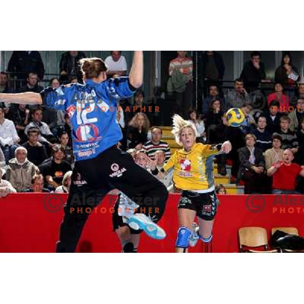 Diana Golubic at handball match Krim Mercator (SLO)- Metz Handball (FRA) in round2 of EHF Women\'s Championsleague, played in Ljubljana, Slovenia 9.11.2008. Metz Handball won 31:26 