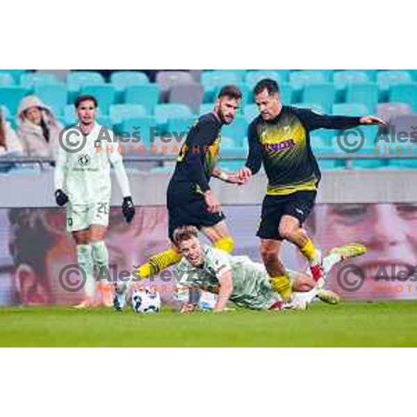 in action during Prva liga Telemach 2025/2026 football match between Olimpija and Kalcer Radomlje in SRC Stozice, Ljubljana, Slovenia on Novermber 29, 2025