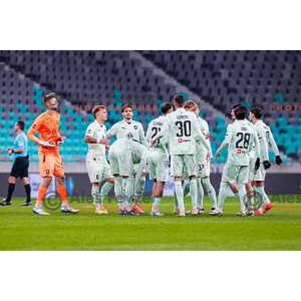 in action during Prva liga Telemach 2025/2026 football match between Olimpija and Kalcer Radomlje in SRC Stozice, Ljubljana, Slovenia on Novermber 29, 2025