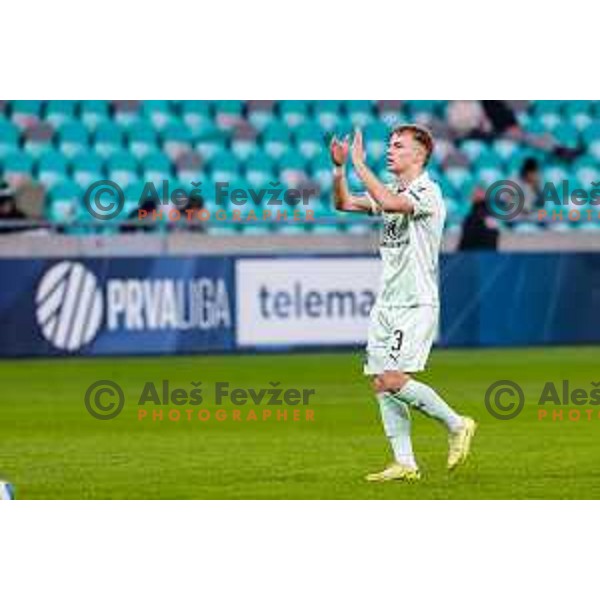 in action during Prva liga Telemach 2025/2026 football match between Olimpija and Kalcer Radomlje in SRC Stozice, Ljubljana, Slovenia on Novermber 29, 2025