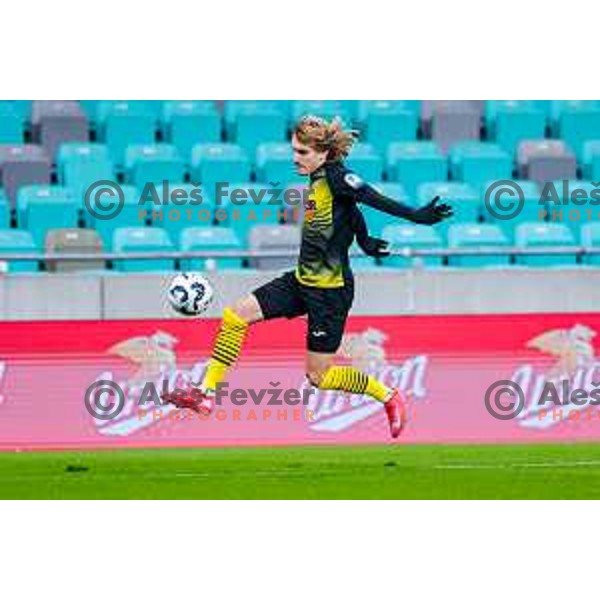 in action during Prva liga Telemach 2025/2026 football match between Olimpija and Kalcer Radomlje in SRC Stozice, Ljubljana, Slovenia on Novermber 29, 2025