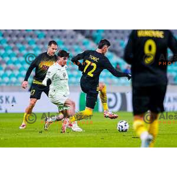 in action during Prva liga Telemach 2025/2026 football match between Olimpija and Kalcer Radomlje in SRC Stozice, Ljubljana, Slovenia on Novermber 29, 2025