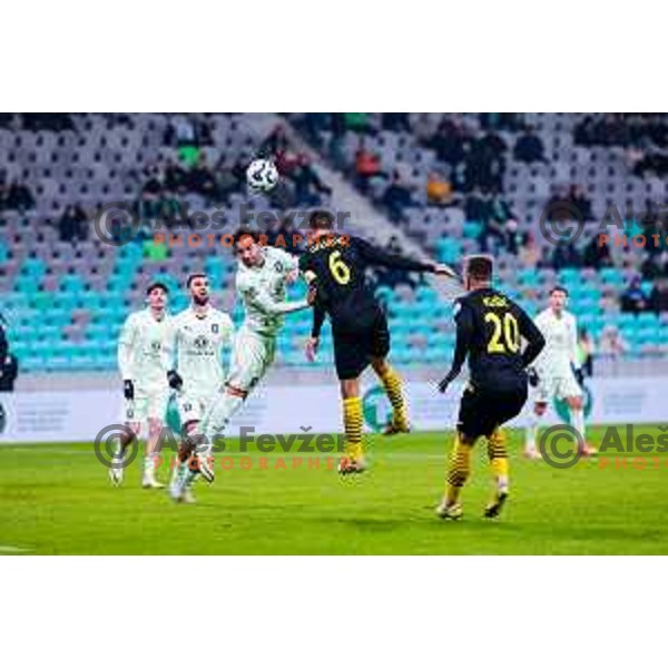 in action during Prva liga Telemach 2025/2026 football match between Olimpija and Kalcer Radomlje in SRC Stozice, Ljubljana, Slovenia on Novermber 29, 2025