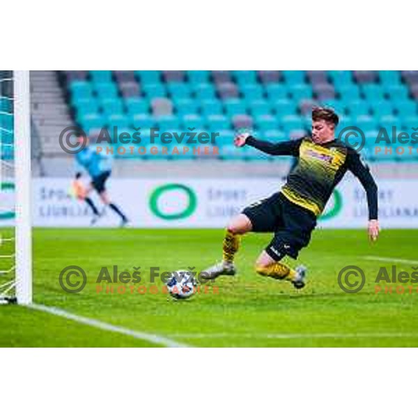 in action during Prva liga Telemach 2025/2026 football match between Olimpija and Kalcer Radomlje in SRC Stozice, Ljubljana, Slovenia on Novermber 29, 2025