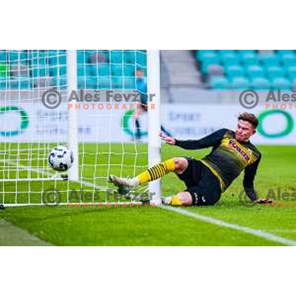 in action during Prva liga Telemach 2025/2026 football match between Olimpija and Kalcer Radomlje in SRC Stozice, Ljubljana, Slovenia on Novermber 29, 2025