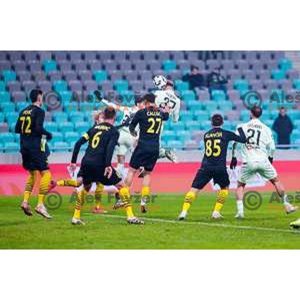 in action during Prva liga Telemach 2025/2026 football match between Olimpija and Kalcer Radomlje in SRC Stozice, Ljubljana, Slovenia on Novermber 29, 2025