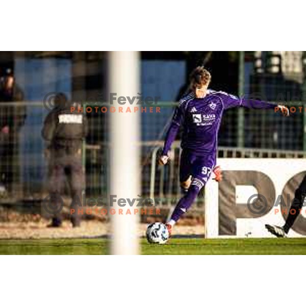 Tine Cuk in action during Prva liga Telemach 2025/26 football match between NK Mura and NK Maribor in Fazanerija, Murska Sobota, Slovenia on November 29, 2025. Photo: Jure Banfi