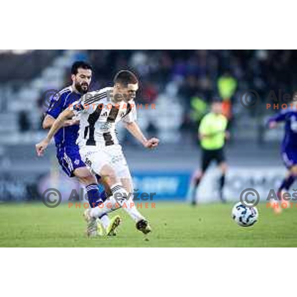 Borna Proleta in action during Prva liga Telemach 2025/26 football match between NK Mura and NK Maribor in Fazanerija, Murska Sobota, Slovenia on November 29, 2025. Photo: Jure Banfi