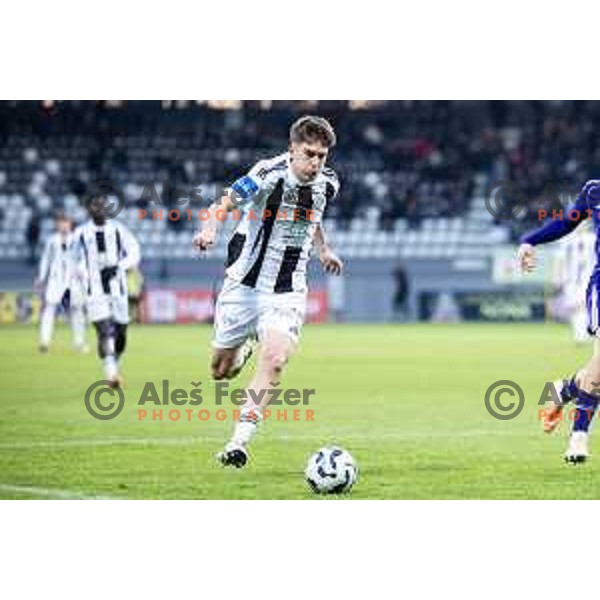 Jan Kovacic in action during Prva liga Telemach 2025/26 football match between NK Mura and NK Maribor in Fazanerija, Murska Sobota, Slovenia on November 29, 2025. Photo: Jure Banfi