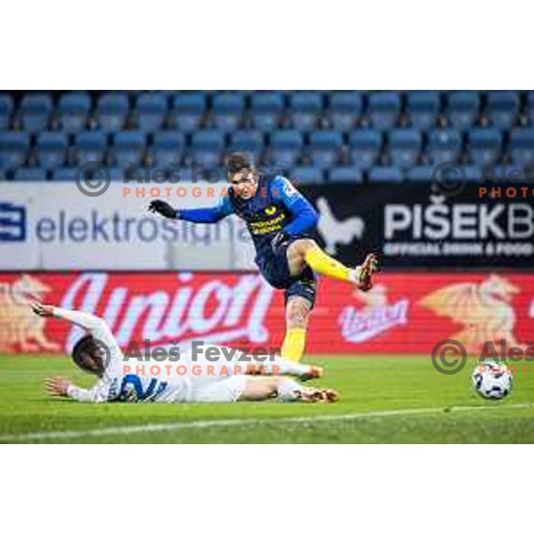 in action during Prva liga Telemach 2025/26 football match between NK Celje and NK Koper in Stadion z’dezele, Celje, Slovenia on November 30, 2025. Photo: Jure Banfi
