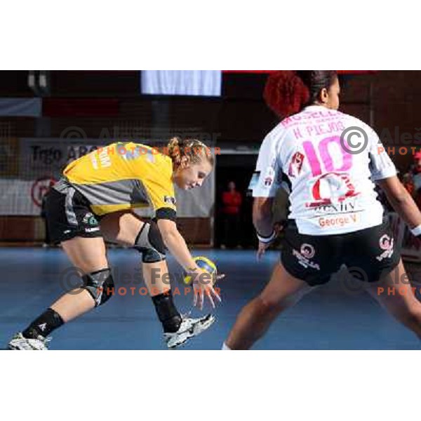 Barbara Varlec at handball match Krim Mercator (SLO)- Metz Handball (FRA) in round2 of EHF Women\'s Championsleague, played in Ljubljana, Slovenia 9.11.2008. Metz Handball won 31:26 