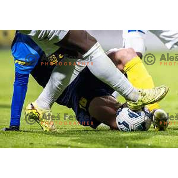 Tackle during Prva liga Telemach 2025/26 football match between NK Celje and NK Koper in Stadion z’dezele, Celje, Slovenia on November 30, 2025. Photo: Jure Banfi