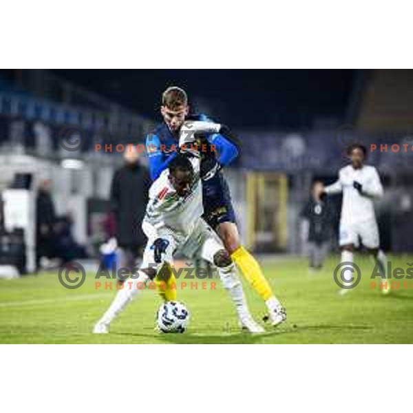 Check Oumar Diakite vs Ivica Vidovic in action during Prva liga Telemach 2025/26 football match between NK Celje and NK Koper in Stadion z’dezele, Celje, Slovenia on November 30, 2025. Photo: Jure Banfi