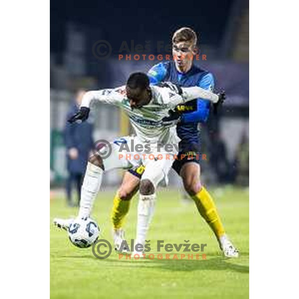 Check Oumar Diakite vs Ivica Vidovic in action during Prva liga Telemach 2025/26 football match between NK Celje and NK Koper in Stadion z’dezele, Celje, Slovenia on November 30, 2025. Photo: Jure Banfi