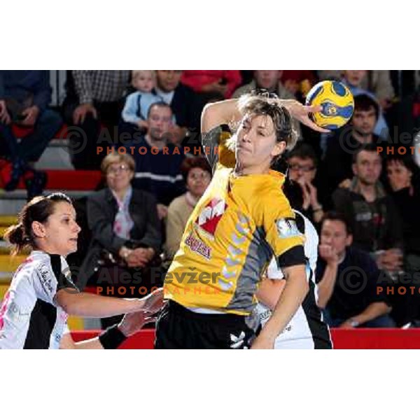 Marina Vergelyuk at handball match Krim Mercator (SLO)- Metz Handball (FRA) in round2 of EHF Women\'s Championsleague, played in Ljubljana, Slovenia 9.11.2008. Metz Handball won 31:26 