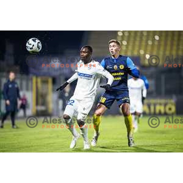 Check Oumar Diakite vs Ivica Vidovic in action during Prva liga Telemach 2025/26 football match between NK Celje and NK Koper in Stadion z’dezele, Celje, Slovenia on November 30, 2025. Photo: Jure Banfi