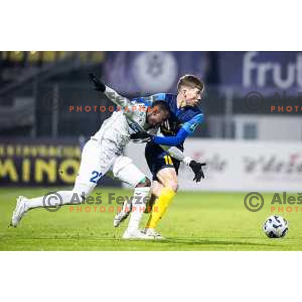 Check Oumar Diakite vs Ivica Vidovic in action during Prva liga Telemach 2025/26 football match between NK Celje and NK Koper in Stadion z’dezele, Celje, Slovenia on November 30, 2025. Photo: Jure Banfi