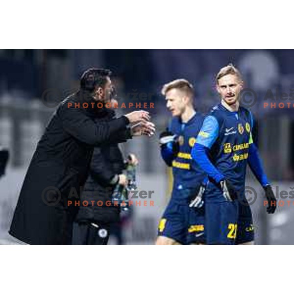 Zan Karnicnik during Prva liga Telemach 2025/26 football match between NK Celje and NK Koper in Stadion z’dezele, Celje, Slovenia on November 30, 2025. Photo: Jure Banfi