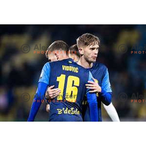 Ivica Vidovic celebrates goal during Prva liga Telemach 2025/26 football match between NK Celje and NK Koper in Stadion z’dezele, Celje, Slovenia on November 30, 2025. Photo: Jure Banfi