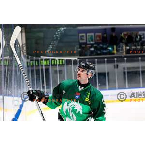 of SZ Olimpija in action during IceHL 2025/2026 ice-hockey match between SZ Olimpija and FTC Ferencvaros in Tivoli Hall, Ljubljana, Slovenia on November 30, 2025