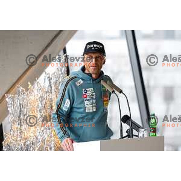 during Slovenia Ski-jumping team press conference in Ljubljana, Slovenia on December 2, 2024