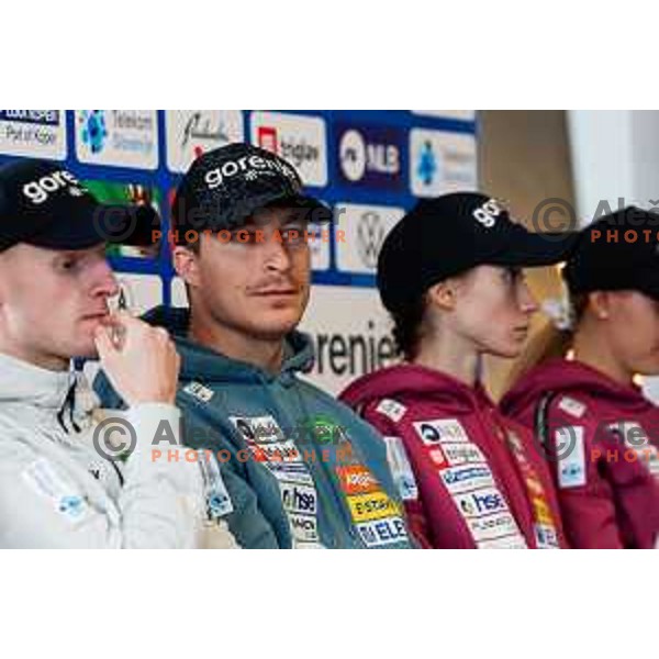 during Slovenia Ski-jumping team press conference in Ljubljana, Slovenia on December 2, 2024