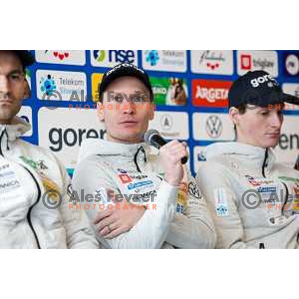 during Slovenia Ski-jumping team press conference in Ljubljana, Slovenia on December 2, 2024