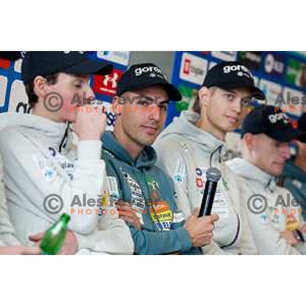 during Slovenia Ski-jumping team press conference in Ljubljana, Slovenia on December 2, 2024