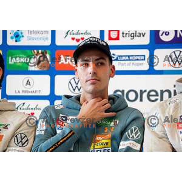 during Slovenia Ski-jumping team press conference in Ljubljana, Slovenia on December 2, 2024