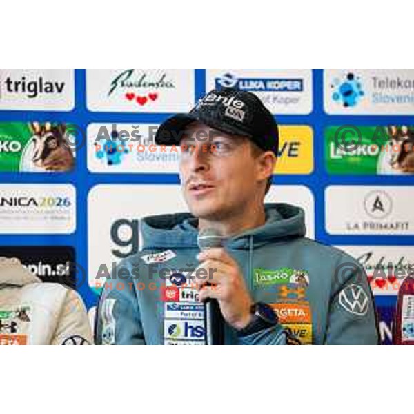 during Slovenia Ski-jumping team press conference in Ljubljana, Slovenia on December 2, 2024