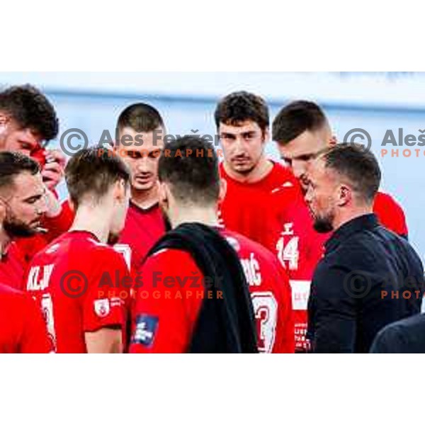 Uros Zorman, head coach of RD LL Grosist Slovan in during EHF European League Men 2025/26 group match between RK LL Grosist Slovan (SLO) and SAH Aarhus (DEN) in Arena Stozice, Ljubljana, Slovenia on December 2, 2025