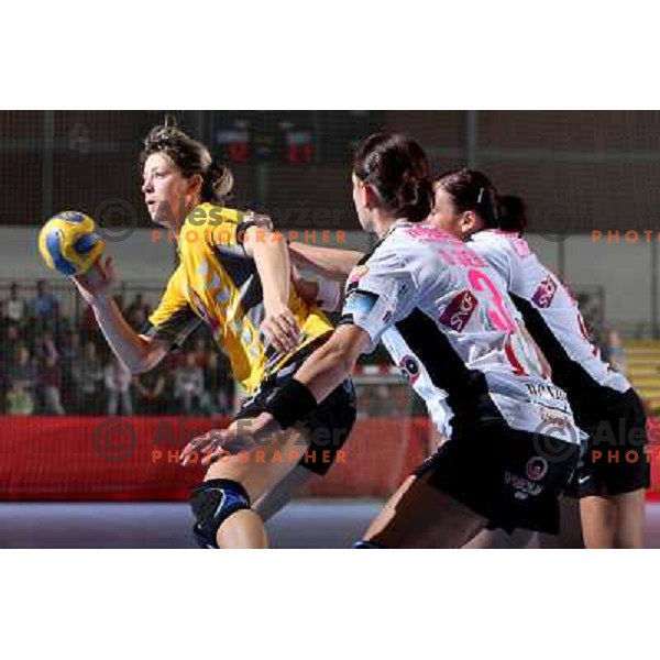 Marina Vergelyuk at handball match Krim Mercator (SLO)- Metz Handball (FRA) in round2 of EHF Women\'s Championsleague, played in Ljubljana, Slovenia 9.11.2008. Metz Handball won 31:26 