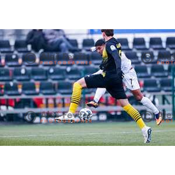 Roger Murillo Soto Andretty in action during Pivovarna Union Slovenian Cup quarter-final football match between Kalcer Radomlje and Primorje in Radomlje Sports Park, Slovenia on December 3, 2025