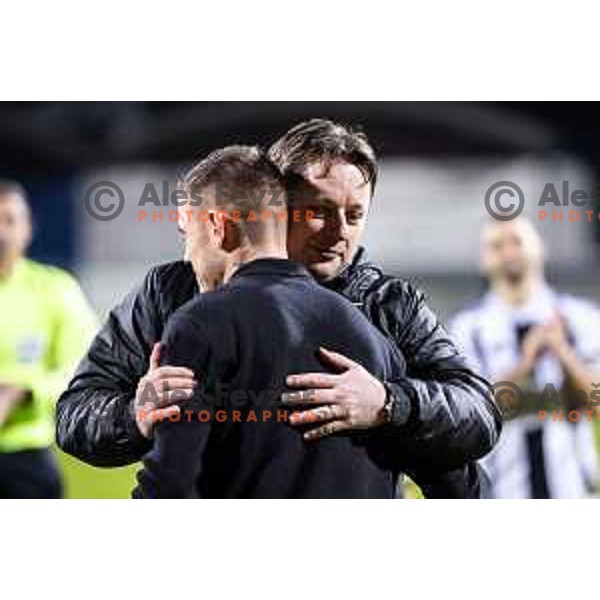 Rober Kuzmic and Luka Bobicanec during Pivovarna Union Slovenian Cup 2025/26 football match between NK Mura and NK Nafta 1903 in Fazanerija, Murska Sobota, Slovenia on December 3, 2025. Photo: Jure Banfi