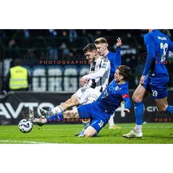 Alen Korosec in action during Pivovarna Union Slovenian Cup 2025/26 football match between NK Mura and NK Nafta 1903 in Fazanerija, Murska Sobota, Slovenia on December 3, 2025. Photo: Jure Banfi