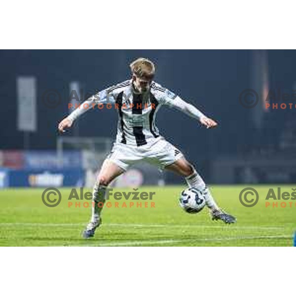 Zan Petrovic in action during Pivovarna Union Slovenian Cup 2025/26 football match between NK Mura and NK Nafta 1903 in Fazanerija, Murska Sobota, Slovenia on December 3, 2025. Photo: Jure Banfi